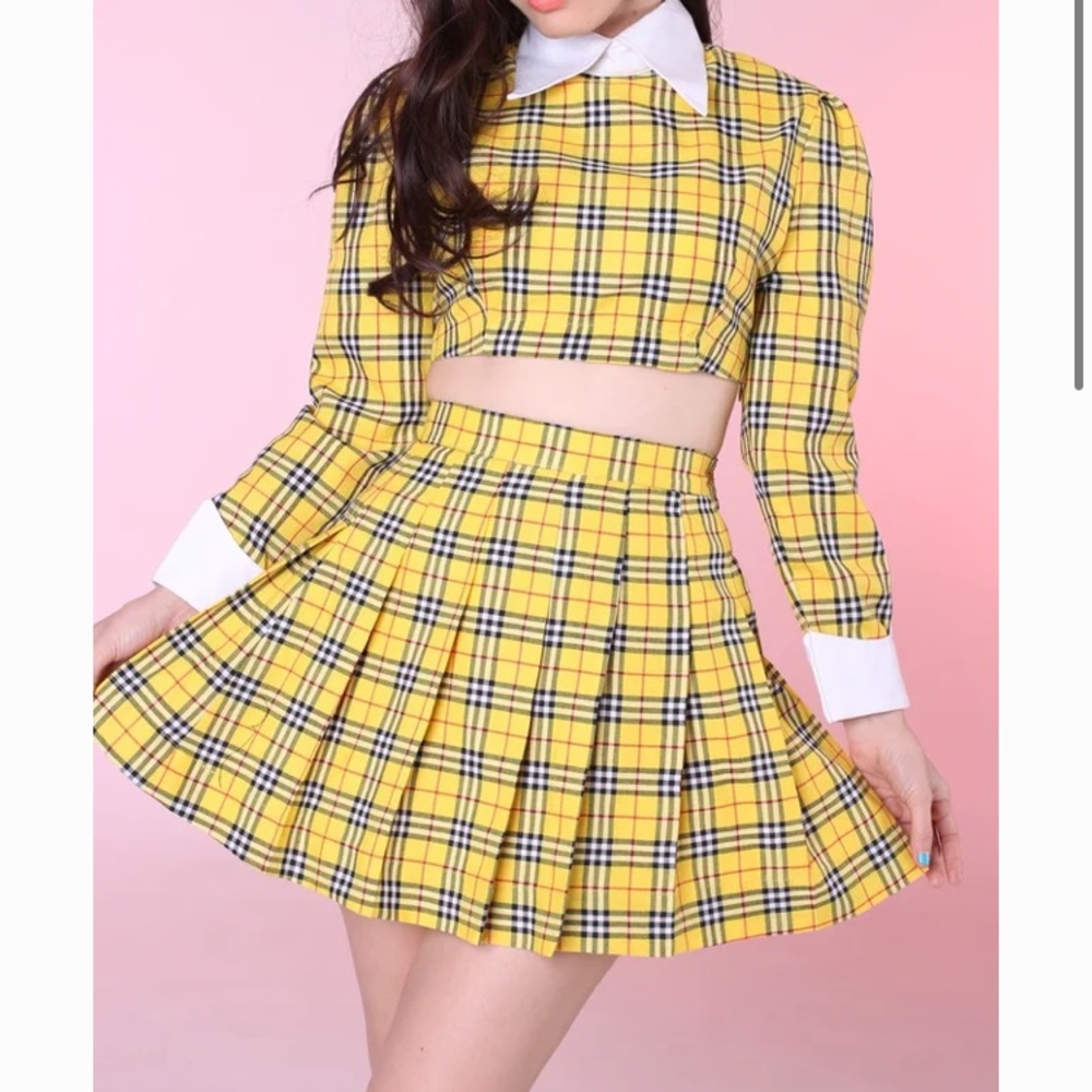 Clueless Inspired Yellow Tartan Set